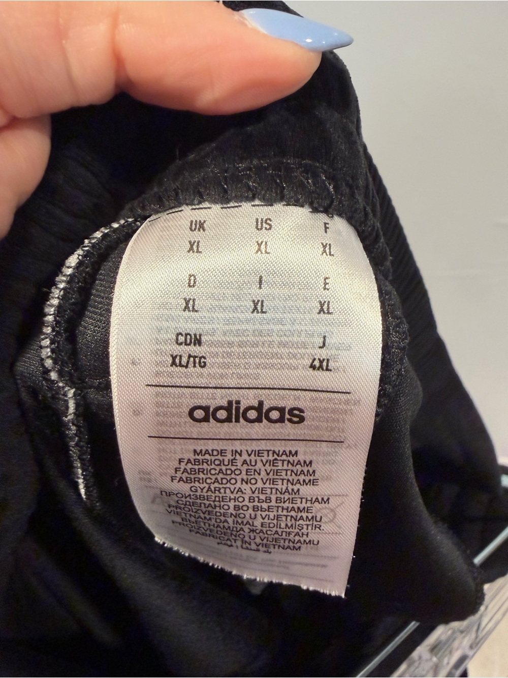 Adidas Black Velour Joggers with Red 'N' Nebraska Huskers Patch - Picture 4 of 5